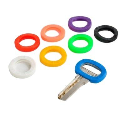 China Universal Factory Price 10 Color Bel Silicone Key Identifier Rings for sale