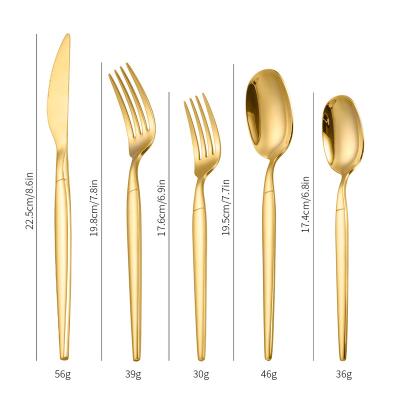 China Hot Selling Disposable Cutlery Set Asia Spoon Wedding Spoon Fork Rose Gold Plated Stainless Knife for sale