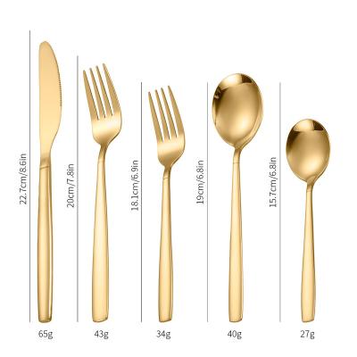 China Amazon Hot Design Popular Disposable Spoon Cutlery Set Custom Colored Rose Gold Steak Knife for sale