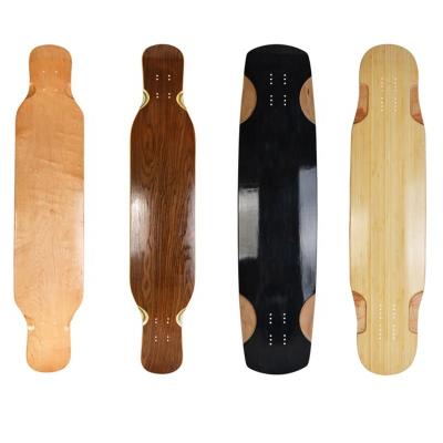 China Adult Cheap Custom Fiberglass Maple Longboard Empty Wooden Deck for sale