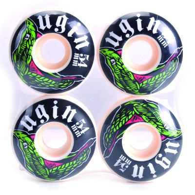 China Wholesale China 54*32mm Adult 100a PU Casting OEM Custom Skate Wheels For Skateboard for sale