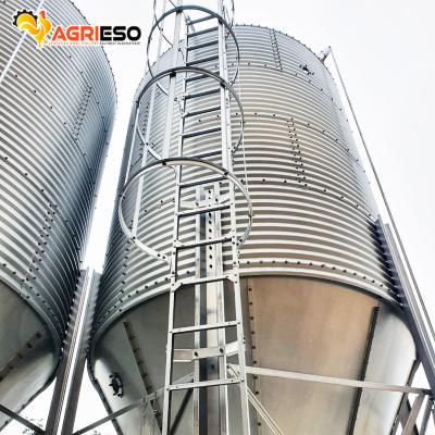 China Good quality poultry farm 3ton - 30ton feed silo for corn wheat soybean chicken farm grain feed silo for sale