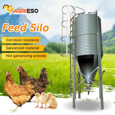 China Good quality poultry farm 3ton - 30ton feed silo for corn wheat soybean chicken farm grain feed silo for sale