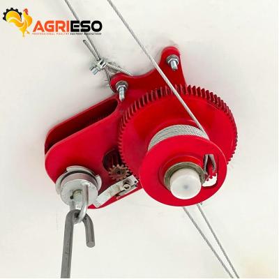 China Farms 3500 Pounds Poultry Farm Winch Feeding System Manual Hand Winch For AGRIESO Poultry Feeding Line for sale