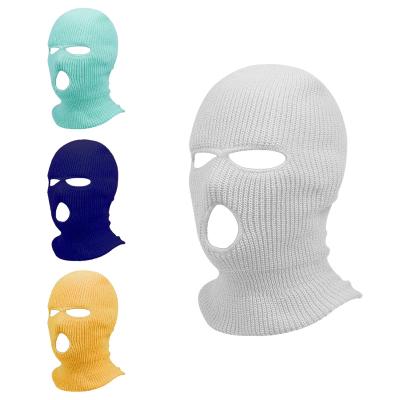 China COMMON Balaclava Knitted 3 Hole Mask Balaclava Winter Full Face Ski Mask Face Cover For Outdoor Sports à venda