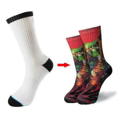 China Antibacterial Blank Custom Made Sublimation Socks Uron Blank Socks for sale