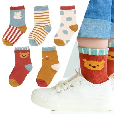 China URON Kid QUICK DRY fashion thongs custom kids cartoon thongs winter home socks for kids for sale