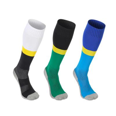 China Uron Antibacterial 015 Hit Color Soccer Wear Resistant Socks for sale