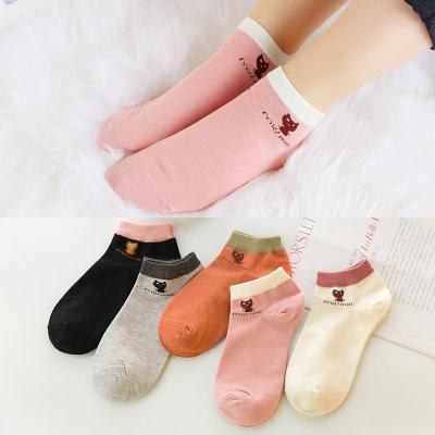 China Anti-Fault Uron Fashion Women Socks Cotton Candy Solid Color Soft Comfortable Stockings Shorts Ankle Women Sock for sale