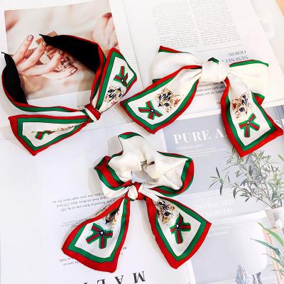 China Fashion Plaid Big Bow Elastic Hair Tie For Women Hair Tie Korea Hair Accessories For Girls Head Rope Headband for sale