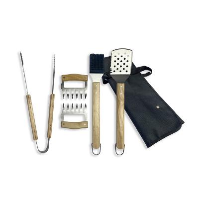 China Easily Cleaned BBQ Stainless Steel Grill Tool Kit with Portable Carry Bag for sale