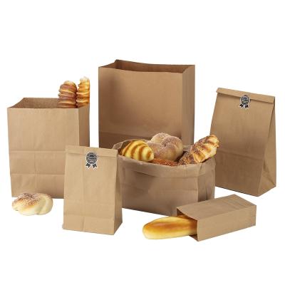 China Take away food logo wholesale custom printing kraft paper sandwich greaseproof bag without handle for sale