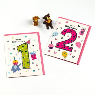 China 300gsm One Side Coated 2019 Popular Paper Color Printing Greeting Card Birthday Gift Cards for sale