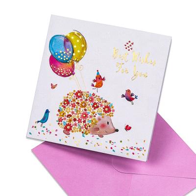 China 300gsm Woodfree Paper Uncoated Paper Eco-friendly Foiling Cards Invitation/Greeting Cards Happy Birthday Card for sale