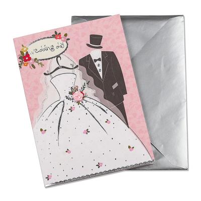 China New Fashion Uncoated Wedding Invitation Handmade 300gsm Board Greeting Card for sale