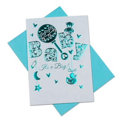 China 300gsm BH Light Coated Board FSC Certified Wholesale Baby Cards Fancy Handmade Greeting Cards for sale