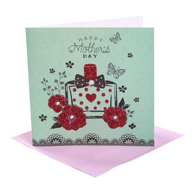 China 300gsm Uncoated Paper Organizer Fancy Happy Mather's Day Greeting Card for sale