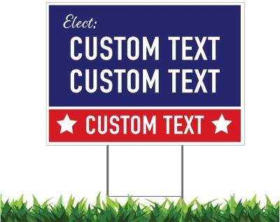 China PP Outdoor Political Vote Elect 18x24-inch Custom Waterproof Corrugated Plastic Yard Sign for sale