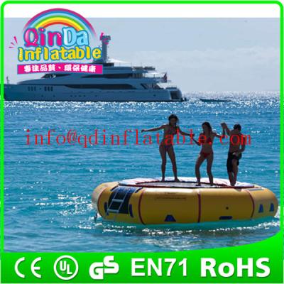 China Amusement inflatable water play equipment floating trampoline orbit water trampoline for sale