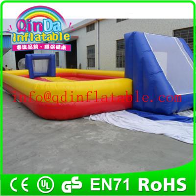 China QinDa inflatable soap football field water soccer football field for sale for sale