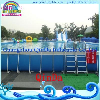 China Outdoor metal frame pool above ground metal swimming pool for sale