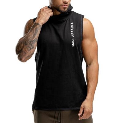 China Wholesale Men's NASA Sleeveless Hoodie Oversized Gym Tank Tops Anti Shrink Back Mens Mesh Tank Tops Custom Blank Logo for sale