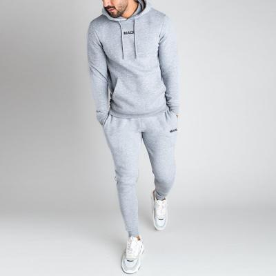 China New Design Private Label Custom Popular Anti-UV Sweatsuit Fleece Simple White Men's Sweatsuit Sets Joggers Tracksuits Set for sale