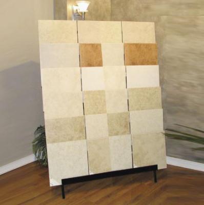 China Sturdy Slab Stone / Ceramic Tile Display Racks With Steel Tube for sale