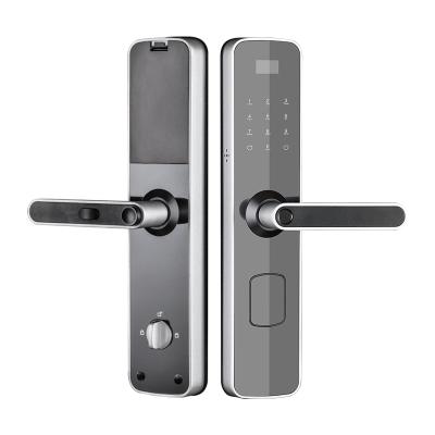 China Durable High Security Aluminum Alloy Fingerprint Password Smart Door Lock Multifunctional Office Home Home Door Main Door for sale