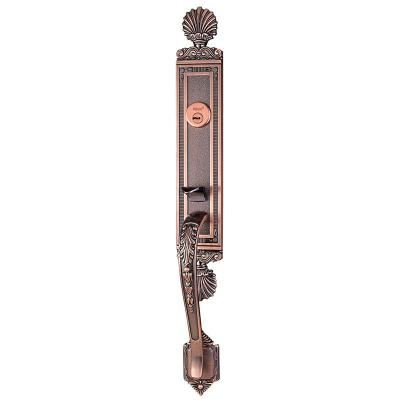 China Wood Door And Metal Door Zinc Plated Long Iron Wood Door Lock External Mortise Entry Set With American Profile Cylinder for sale