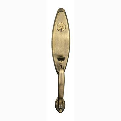 China Durable High Security Zinc Alloy Handle Long Plate Door Locks For Wooden Doors for sale