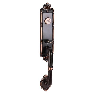 China Wood Door and Metal Door 81B09 Keyed Entry Door Solid Forged Brass Mortise Handleset Locks for sale