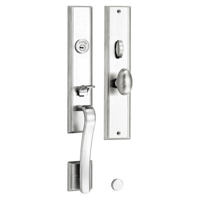 China 2019 wood door and metal door brushed stainless steel handle door locks with latch and deadbolt for sale