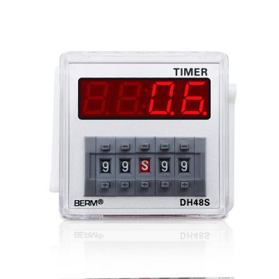 China High Time Accuracy And Strong Anti-interference BERM Dh48S - 1Z Digital LED Timer Delay Time Relay Switch Programmable Time Range Is Adjustable, With Pause Reset Function for sale