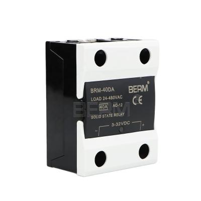 China BERME Sealed - DC 40DA 40A Control AC Relay Single Phase Solid State Relay Smart Chip SSR-40DA for sale