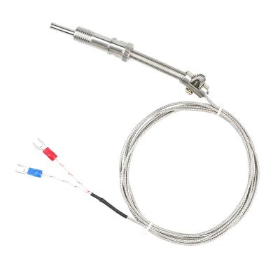 China Temperature Sensor Spring Thermocouple, Industrial K/E/PT100 Temperature Sensor, M12 Temperature Controller Probe for sale