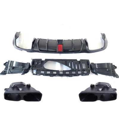 China BRABUZ Good Quality Best Seller Brabuz Style Rear Diffuser With Exhaust Tips For 2016+ Mercedes-Benz E CLASS W213 E200 E300 E320 E63 for sale