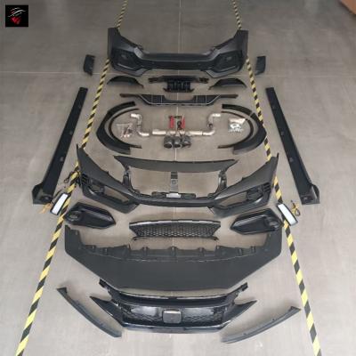 China High quality type r car bodykit for Honda Civic 2016-2021 hatchback and type-r sedan upgrade kits new style body for sale