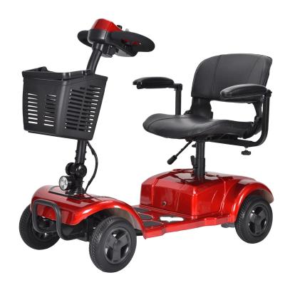 China 24 V 20Ah lithium battery unisex red foldable four wheel electric vehicle for elderly people for sale