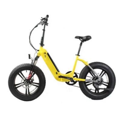 China 36V 10AH Unisex Yellow Folding Electric Vehicle with LCD Display for Women and Men for sale