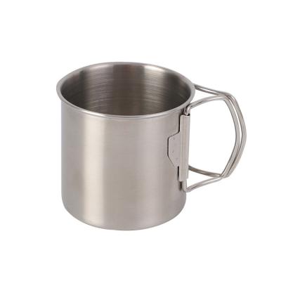 China Sustainable High Quality Outdoor Camping Water Cup Stainless Steel Mountaineering Water Cup for sale