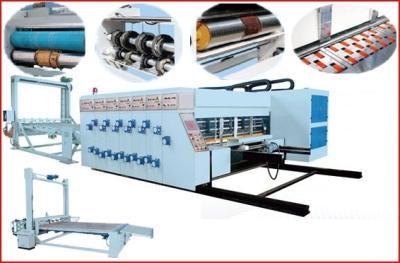 China Automatic Flexo Printer Slotter Die-cutter Stacker Machine, Lead-edge Feeding, 1~5 color for sale