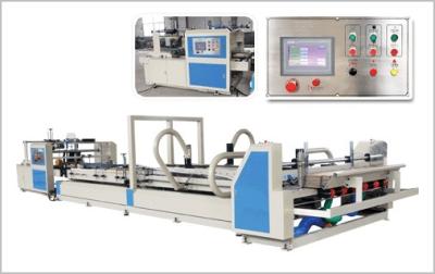 China Automatic Folder Gluer, Corrugated Carton Box Folding + Gluing, inline Strapping as option for sale