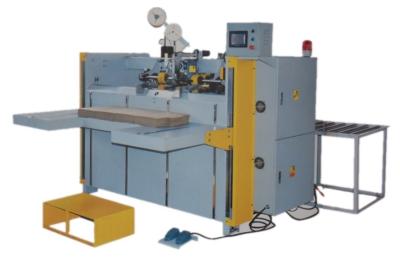 China Semi-auto Carton Box Stitcher, Carton Box Folding + Stitching, strapping as option for sale