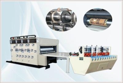 China Semi-auto Flexo Printing Slotting Die-cutting Machine, Chian Feeding + Auto Feeder for sale