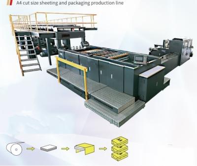 Китай Automatic High-speed A4 Paper Sheeting & Ream Packaging Line, 500 sheets per ream, for 2-roll or 4-roll продается