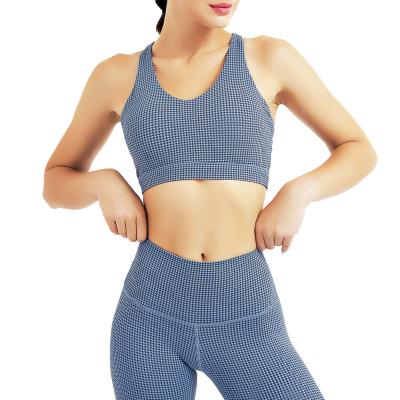 China Wholesale Breathable Compression Gym Fitness Wear Set Soft Comfortable Woman Workout Sports Yoga Leggings And Bra Set for sale