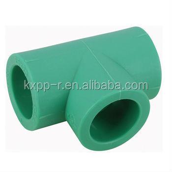 China PPR pipe fittings stitch irrigation compression fittings cross all size DINstandard 8077/8078 for hot and cold supply equal for sale