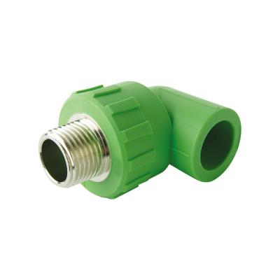 China For cold and hot water supplying china supplier new arrival plastic pp-r pipe and plastic pipe fittings, ppr adapters male thread ELBOW for sale