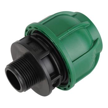 China Water Supply IRRIPLAST KEXING HDPE PE PN10 PN16 16Bar Irrigation Compression Fittings PP Male Threaded Coupling Adapter for sale